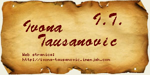 Ivona Taušanović vizit kartica